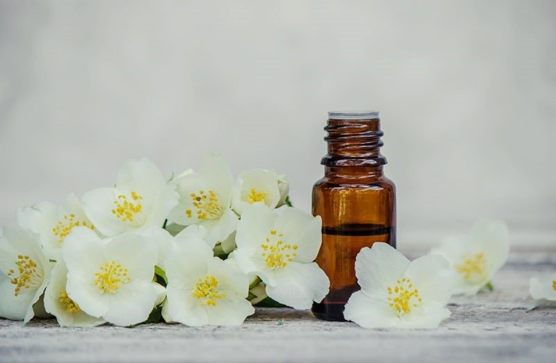 Jasmine Essential Oil and Fresh Jasmine
