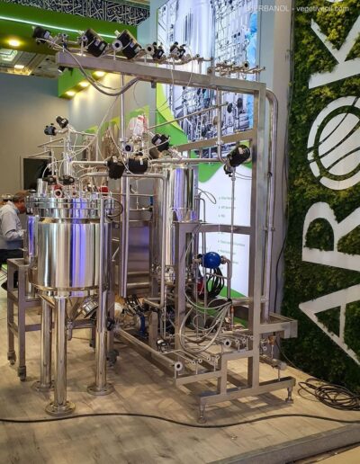 Pharmaceutical processing system by AROKO Industries on display at IranPharma 2024.