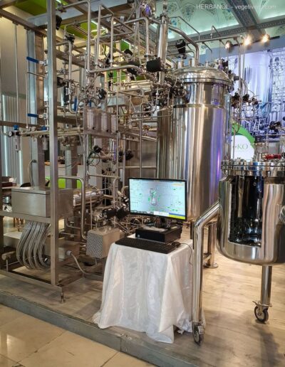 Stainless steel pharmaceutical system by AROKO Industries at IranPharma 2024.