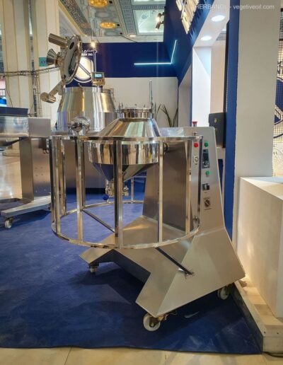 Advanced pharmaceutical processing machinery exhibited at IranPharma 2024.